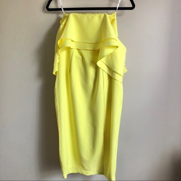 Bardot Revolve Band Dress in Lemon Drop Size 4 - Picture 9 of 12